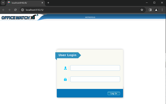 screenshot of login screen for XT2