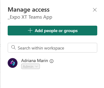 teams access management screen
