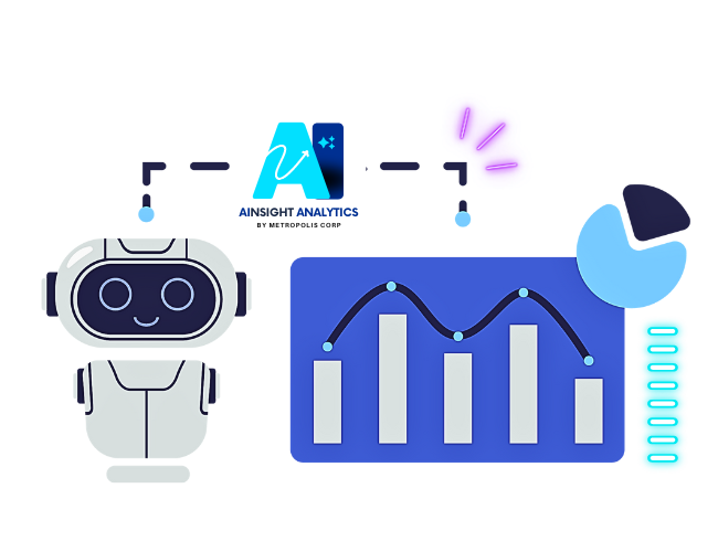 Mascot for AInsight AI Analytics Robot