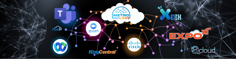 UC logos against black background with MetroLink and Cloud center