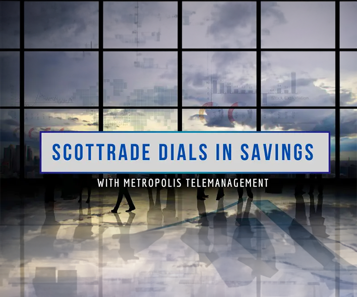 banner background showing Savings for Scottrade