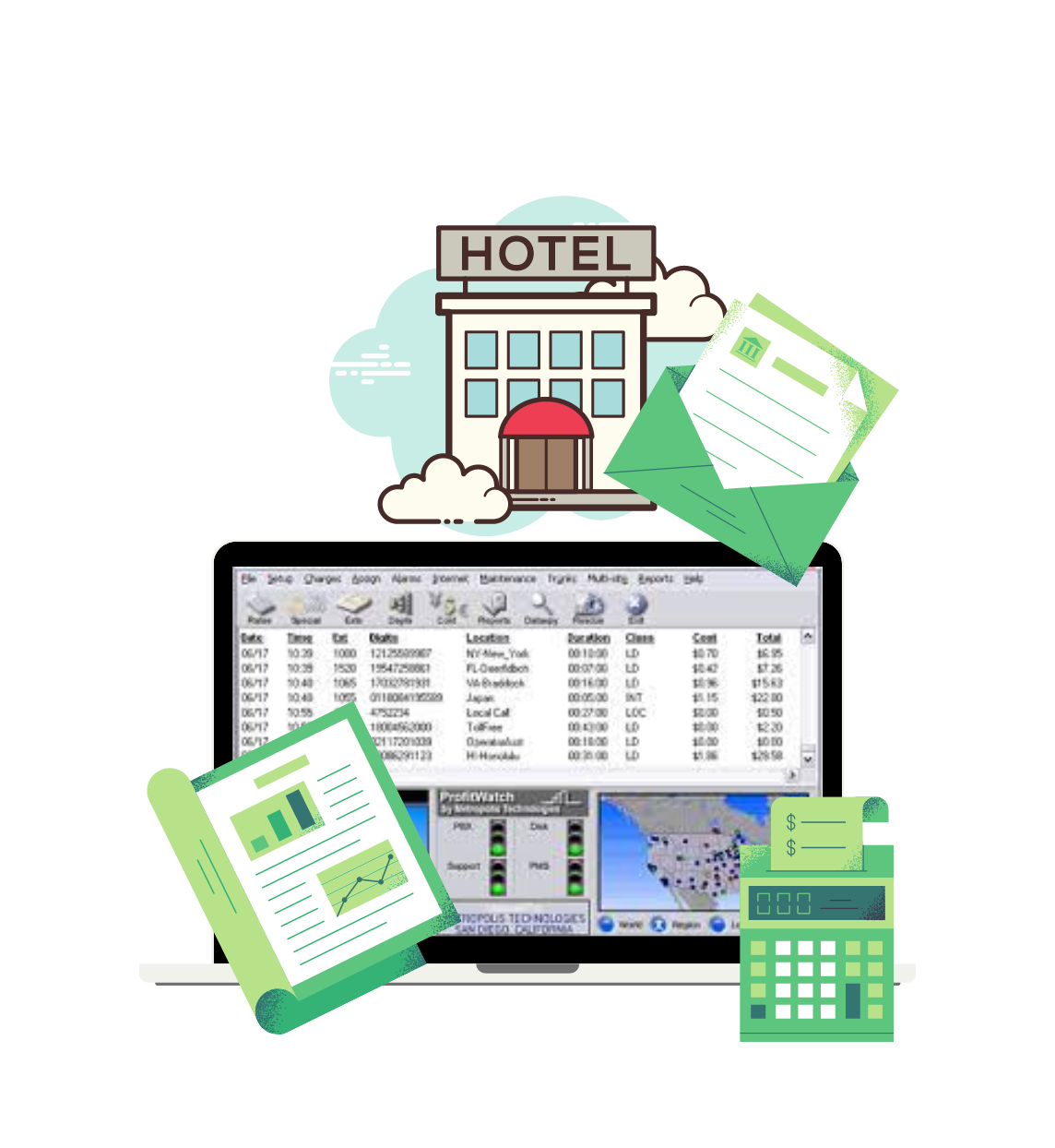 hotel call accounting