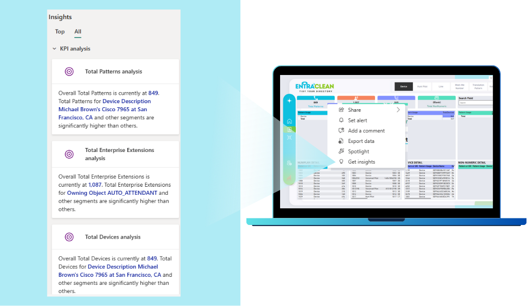 EntraClean Automated Insights Screenshot